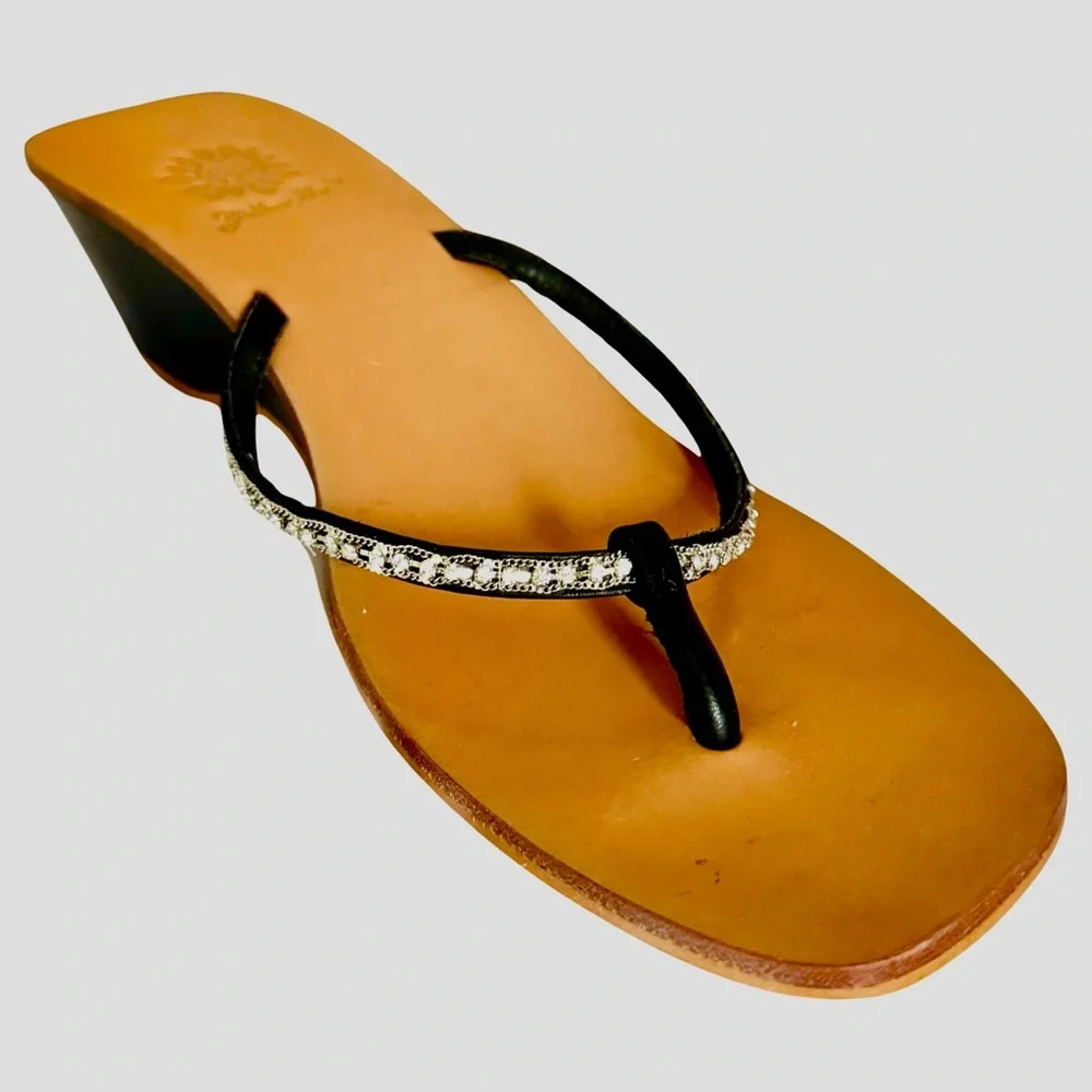 Crystal Strap Sandals Sz 7 - Picture 2 of 14